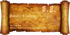 Bánfi Elvira névjegykártya